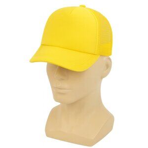 Unisex Yellow Solid Plain Canvas Cotton Baseball Cap Dad Hat OS